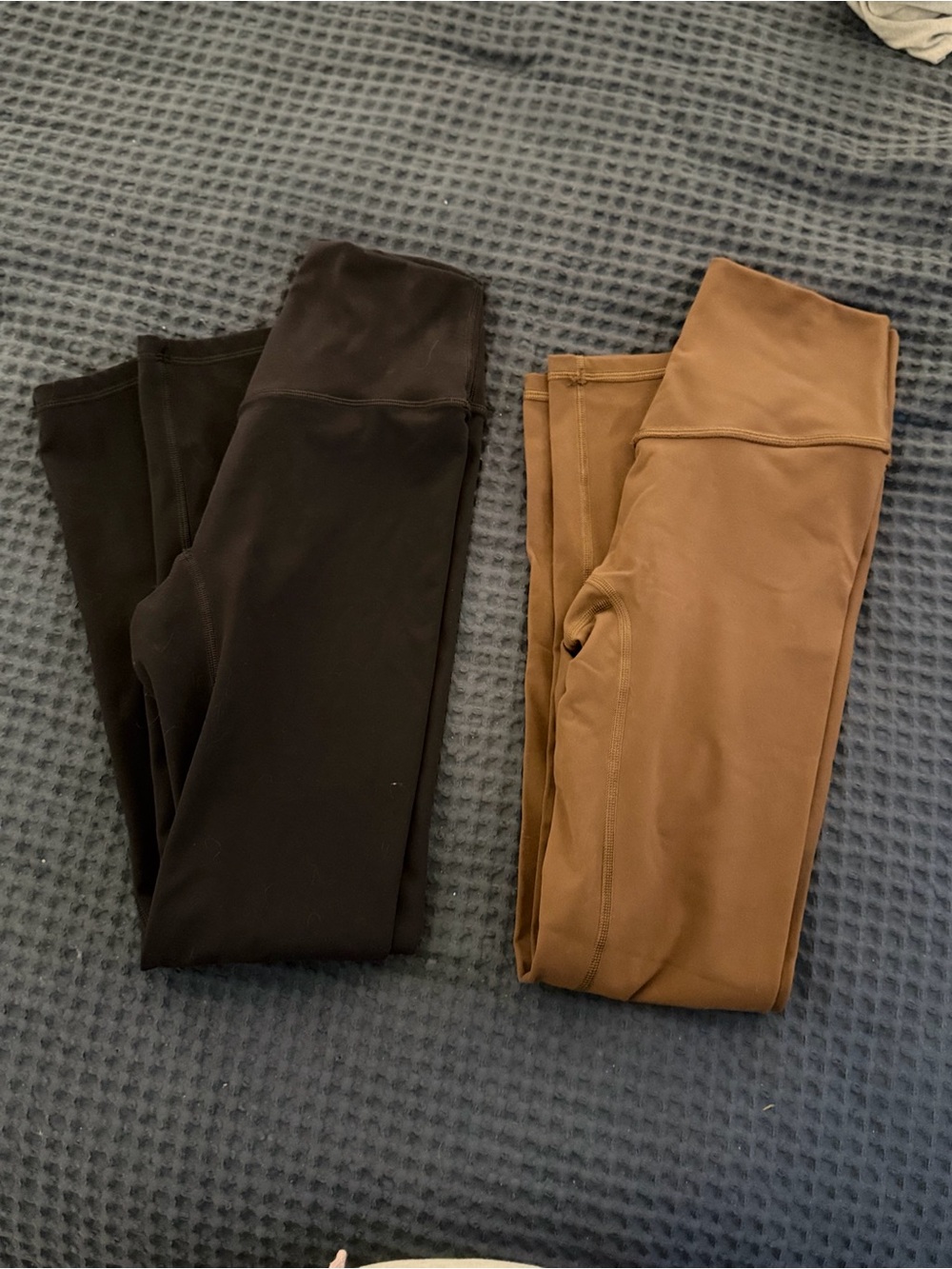 Seamless Everyday High-Waist Leggings Set - Black & Coco Brown